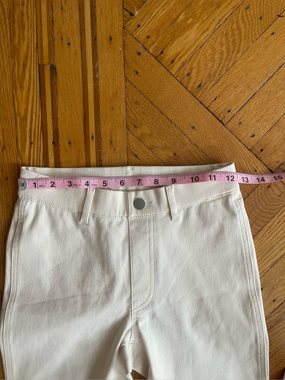 Uniqlo XS Cream Stretch Skinny Jeans High Rise 24 25 - Picture 6 of 10
